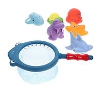 ibasenice Giocattoli da Bagnetto Animali Termocromici con Rete da Set per Stimola Creatività e Coordinazione per Bagno Piscina e Spiaggia