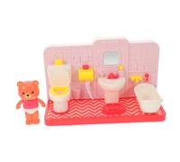 ibasenice Giocattoli da bagno per Potty Training Playset giocoli igienici per il bagno Simpatico giocattolo igienico dell'orso educativo giocattoli in miniatura