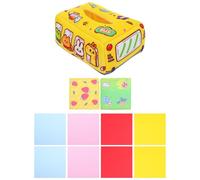 ibasenice Giocattolo con Scatola di fazzoletti per Bambini: Giocattoli Montessori per Bambini, Sciarpe sensoriali morbide e fruscianti, Carta di Stoffa da Tirare con l'autobus degli Animali, per,