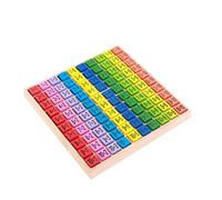 ibasenice Giocattolo Educativo Tabellina Moltiplicazione in Legno per Colori Vivaci Puzzle Interattivo per Sviluppo Intelligenza e Riconoscimento Colori Gioco Didattico Genitore-Figlio