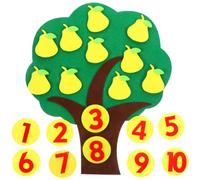 ibasenice Giochi Educativi Albero di Frutta in Non per Abbinamento Numerico e Puzzle Matematico Giocattolo Cognitivo Sicuro e Riutilizzabile per Ragazzo Ragazza