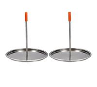 ibasenice Graticola per Barbecue in Acciaio Inox 2 Pezzi Base Argento