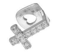 ibasenice Griglia per Denti Singola Hip Hop con Croce in Zircone Decorativa, Gioielli per Denti da Uomo e Donna, Accessorio Comodo per Feste e Cultura Rap