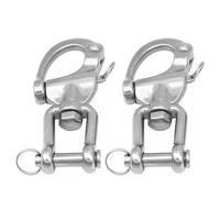 ibasenice Grillo Girevole in Acciaio Inox 316 da 3 1/3' 2 Pezzi, Gancio a Molla per Barche a Vela, Ferramenta Marina Resistente alla Corrosione per Ormeggio e Attrezzatura per Imbarcazioni