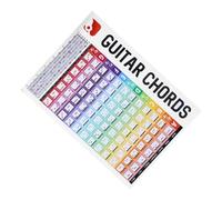 ibasenice Guitar Chord Chart Poster Per Principianti Chiaramente Stampato Resistente Facile Da Usare Guida Per Imparare Gli Accordi Della Chitarra Per Amici Musicisti