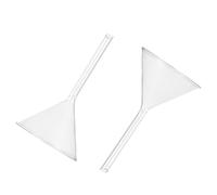 ibasenice Imbuto Resistente da Laboratorio Vetro e Triangolare Pezzi in 2 Stelo Breve 100mm Agli Shock Termici per Trasferimento Liquidi Aromi Piccole Dimensioni di in Bottiglie