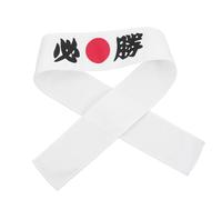 ibasenice Japanese Samurai Headband with Kanji Print Versatile Accessory for Karate Ninja and Cooking Comfortable Sweat-wicking Fabric for Men