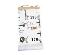 ibasenice Kids Height Measurement Canvas Chart for Children Growth Wall Decoration for Nursery and Kindergarten East African Savanna Design