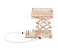 ibasenice Kit Giocattolo Idraulico Fai da Te Supporto Elevatore in Legno, Macchina da Laboratorio per Esperimenti Scientifici Educativi, Set Creativo per Appassionati di Scienza e Motricità