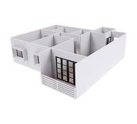 ibasenice Kit Modello Architettonico Scala 1:50 Bianco in Abs e Acrilico Sezione Visibile, per Formazione Pratica e Progetti di Layout Ambientale