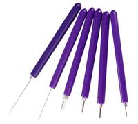 ibasenice Kit per Art Paper Cards Making e Bookbinding in Acciaio Inossidabile Set di 6 Penne per Quilling Porpora Aghi Lunghi e Corti per Decorazione e Origami