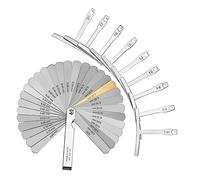 ibasenice Kit Righelli per Liutaio Chitarra 2 Pezzi Calibro Raggio e Spessimetro Leggero Pieghevole per Manutenzione Professionale Strumenti Musicali