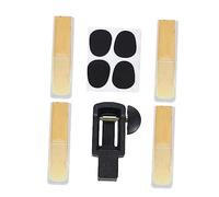 ibasenice Kit Taglierino per Ance Saxofono in Legno e Plastica, Taglio Regolare e Uniforme, 1 Correttore, 4 Ance e 4 Cuscinetti, per Saxofono