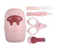 ibasenice Kit Unghie per Ragazzo Ragazza, Tagliaunghie e Forbici Sicure, Lima e Pinzette, Custodia Graziosa, per Shower