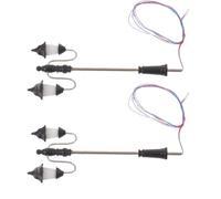 ibasenice Lampione Stradale Realismo Artigianale 2 Pezzi 1:100 in Miniatura Doppia Testa LED Bianco in Plastica e Metallo per Decorazioni da Festa e Modellismo