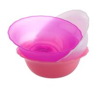 ibasenice Lavabo la Pulizia del Viso in Plastica 3 Pezzi, Ciotola Portatile per Lavaggio Mani e Viso, Vasca Multiuso per Casa, Salone Spa e Uso Esterno, Colori Rosa, Viola e Bianco