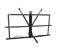 ibasenice Leggio Musicale Pieghevole Portatile Nero in Abs Finitura Vernice Ferro, Design Semplice ed Elegante, Supporto per Spartiti per Pittori e Musicisti
