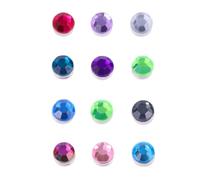 ibasenice Marcatori per Bicchieri da Vino Base Magnetica Sicura e Cristallo Brillante, Set da 12 Pezzi per Feste e Degustazioni di Vini Colore Casuale
