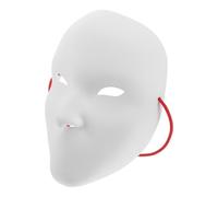 ibasenice Maschera Bianca Vuota in Plastica per Carnevale e Party, Design Unico Portatile per Maschere Mascherate e Cosplay Fai-da-te