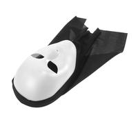 ibasenice Maschera per Halloween a Tutto Volto in Plastica e Tessuto Bianco, Design Realistico e Confortevole, Adatta per Feste di Halloween e Performance Sul Palco