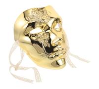 ibasenice Maschera Steampunk Punk Cyborg in Abs Oro per Uomo, Design Intricati e Versatile per Feste in Maschera e Balli di Carnevale a Tutto Volto