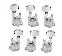 ibasenice Meccaniche Quadrate per Chitarra Stile Half Moon Grover Argento Metallo per Corde in Acciaio per Chitarre Elettriche Acustiche