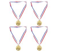 ibasenice Medaglie da Boxe in Metallo Dorato 4 Pezzi con Nastro per Premi Competizioni Sportive e Feste di Incoraggiamento per Adulti
