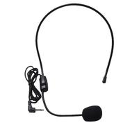 ibasenice Microfono da Testa Filo 3 Pezzi Microfono Amplificatore Voce Portatile Leggero in Abs per Performance e Visite Design Semplice e Bassa Impedenza