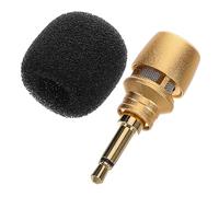 ibasenice Microfono Del Telefono Collegare Il Microfono Mini Stereo in Miniatura Karaoke Portatile Per Lo Streaming Live Metallo Plastica Golden