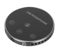 ibasenice Microfono Omnidirezionale USB per Conferenze Design Moderno Semplice, Struttura in Lega di Alluminio, Leggero 3w, Flessibile e Facile da Usare per Live Streaming e Laptop
