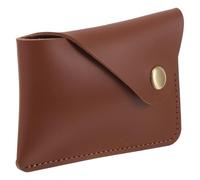 ibasenice Mini cambio di carta custodia Custodia per carta d'identità piccolo portamonete per portafoglio di carte in pelle finta mini portamonete pelle sintetica Brown