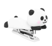 ibasenice Mini Pinzatrice Portatile a Forma di Panda in Plastica Morbida e Metallo, Graffettatrice Efficiente per Ufficio e Classroom, per Back To School Party