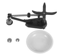 ibasenice Mini scala della tabella meccanica piccola bilancia giocattolo mini bilancia decorativa arredamento su piccola scala minuscolo puntello della bilancia Mini House Prop plastica Nero
