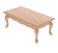 ibasenice Miniature Wooden Tea Table Model Unfinished Dollhouse Furniture for Realistic Decoration Living Rooms and Tiny Spaces