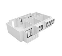 ibasenice Modello di Struttura della Casa in Scala 1:25 Materiali in Pvc e Acrilico, Kit di Assemblaggio per Appartamenti Realistici e Sviluppo della Percezione Spaziale