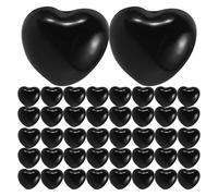 ibasenice Nasi di Sicurezza a Forma di Cuore per Giocattoli di Peluche in Plastica Neri 100 Pezzi Facile Installazione per Progetti Fai da Te e Creativo in Famiglia