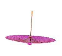 ibasenice Ombrello Classico in Bambù e Seta Viola, Facile da Tenere Supporto Robusto, per Decorazione di Ristorante e Oggetti per Danza Stili multipli