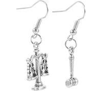 ibasenice Orecchini Pendenti da Donna Bilancia della Giustizia in Metallo Piccoli Orecchini Decorativi Leggeri per Ragazza Gioielli Eleganti per Festa e Uso Quotidiano