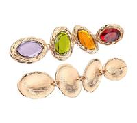 ibasenice Orecchini Pendenti Donna in Lega Strass Colorati Stile Retrò lungo a Goccia Luminosi e Resistenti per Feste Viaggi e Vita Quotidiana