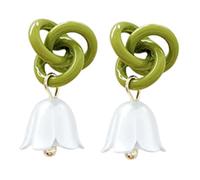 ibasenice Orecchini Pendenti Fiore di Campanula Leggeri e Versatili per Donne e Ragazze Gioielli Floreali Eleganti per Uso Quotidiano e Regalo Raffinato