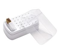 ibasenice Organizer Punte Fresa Unghie 30 Slot Custodia Trasparente Portaoggetti per Lucidatrice per Unghie Mani e Piedi