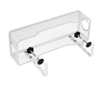 ibasenice Organizzatore Pratico per Cavi Elettrici in Ferro Bianco Design a Rete Supporto da Scrivania Regolabile per Uso Domestico e Soggiorno