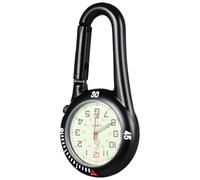 ibasenice Orologio con Moschettone a Clip, Orologio Unisex con Fibbia per Cintura Fosforescente per Infermieri, Escursionismo E Arrampicata - Design Leggero in Lega con Lancette Luminose