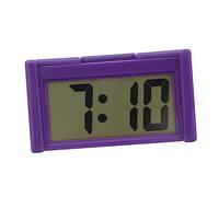 ibasenice Orologio Digitale per Cruscotto Auto, Mini Orologio Elettronico Automatico da Interno, Leggero in Plastica Resistente, Colore Viola, Adatto a Veicoli Installazione Stabile e Silenziosa