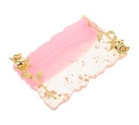 ibasenice Palette Superficie Stabile in Resina Rosa e Design Vintage per Organizzare Strumenti Nail Art Personale per Unghie e Workspace