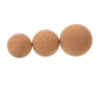 ibasenice Palline da Massaggio in Sughero 3 Pezzi, Massaggio Specifico per Tessuti e Punti Trigger, per Gambe e Schiena in Palestra e Yoga