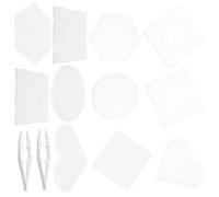 ibasenice Pannelli Forati in Plastica Trasparente di Perline Fusibili Quadrate Rotonde Esagonali e Stella Design Fai da Te Pannello Perline per Lavori Artigianali