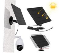 ibasenice Pannello Solare Montaggio Parete Caricatore USB Micro per Telecamere di Sicurezza Esterno Modulo Solare Monocristallino per Uso Outdoor