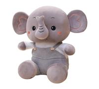 ibasenice Peluche Elefante Calf Morbido con Cotone Imbottito Giocattolo Soothing per Decorazione Cameretta Design Cartoon Sicuro e Antiallergico Grigio con Bottone Casual