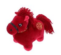 ibasenice Peluche Forma Cavallo Per Capodanno Animale Peluche Forma Cavallo in Piedi Decorazione Per Casa Per Feste Mascotte Animale Dello Zodiaco Cinese